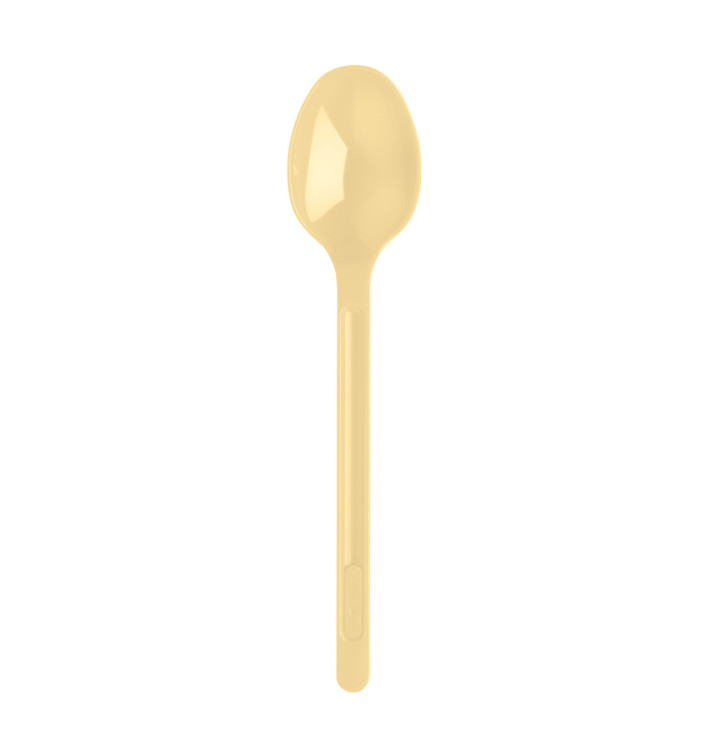Plastic lepel PS crème 17,5cm (20 stuks) Plastic lepel PS crème 17,5cm (20 stuks)