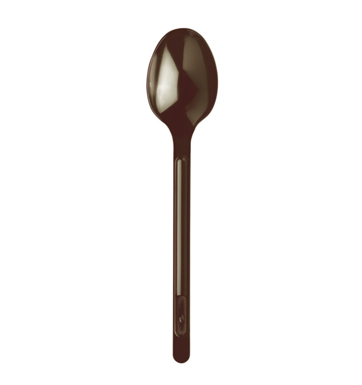 Plastic lepel PS chocolade 17,5cm (20 stuks) Plastic lepel PS chocolade 17,5cm (20 stuks)