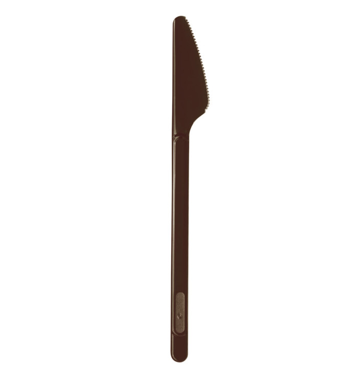 Plastic PS mes chocolade 17,5cm (20 stuks) Plastic PS mes chocolade 17,5cm (20 stuks)