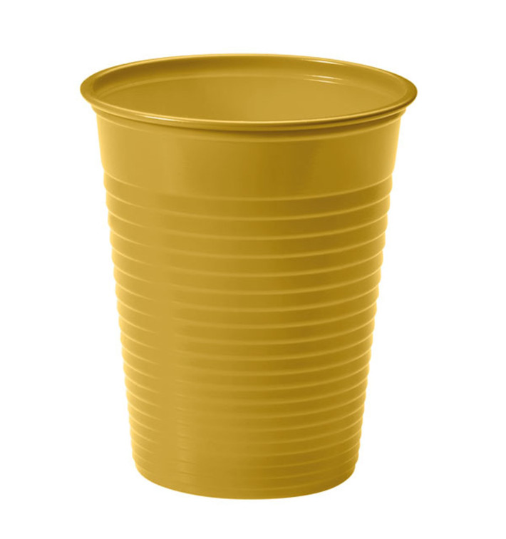 Plastic PS beker goud 200ml Ø7cm(1500 stuks) Plastic PS beker goud 200ml Ø7cm(1500 stuks)