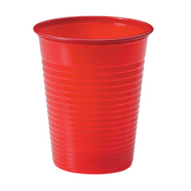 Plastic PS beker rood 200ml Ø7cm (50 stuks) 
