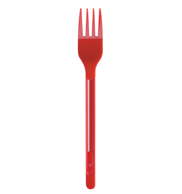 Plastic PS vork rood 16,5cm (600 stuks) Plastic PS vork rood 16,5cm (600 stuks)