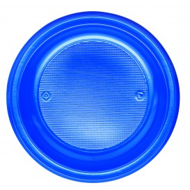 Plastic bord PS Plat donkerblauw Ø22 cm (780 stuks)