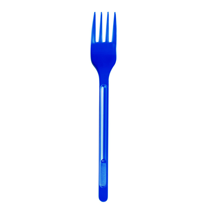 Plastic PS vork donkerblauw 17,5cm (20 stuks) Plastic PS vork donkerblauw 17,5cm (20 stuks)