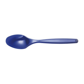 Plastic PS thee lepel donkerblauw 12cm (1200 stuks)