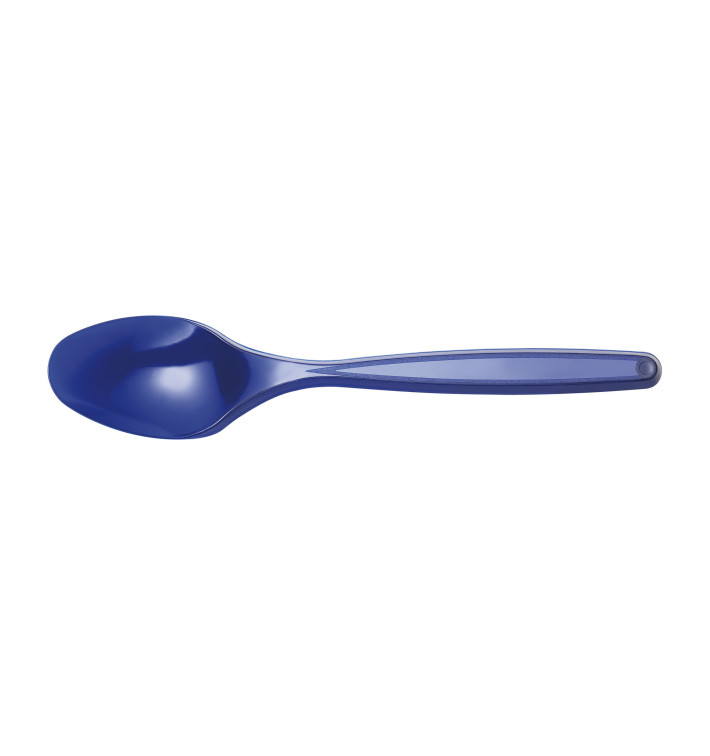 Plastic PS thee lepel donkerblauw 12cm (40 stuks) Plastic PS thee lepel donkerblauw 12cm (40 stuks)
