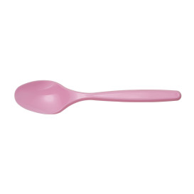 Plastic PS thee lepel roze 12cm (1200 stuks)