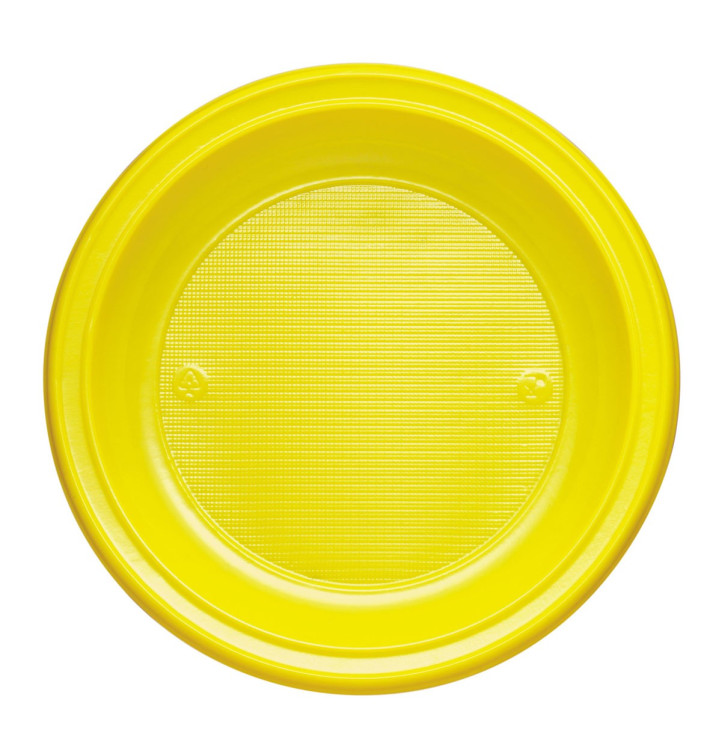 Plastic bord PS Diep geel Ø22 cm (30 stuks) Plastic bord PS Diep geel Ø22 cm (30 stuks)