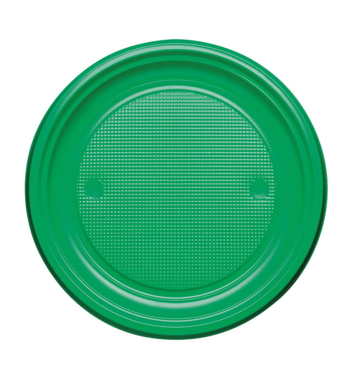 Plastic bord PS Plat groen Ø17 cm (1100 stuks) Plastic bord PS Plat groen Ø17 cm (1100 stuks)