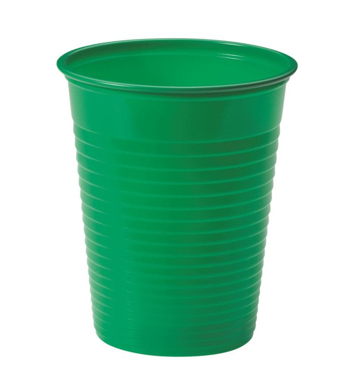 Plastic PS beker groen 200ml Ø7cm (50 stuks) Plastic PS beker groen 200ml Ø7cm (50 stuks)