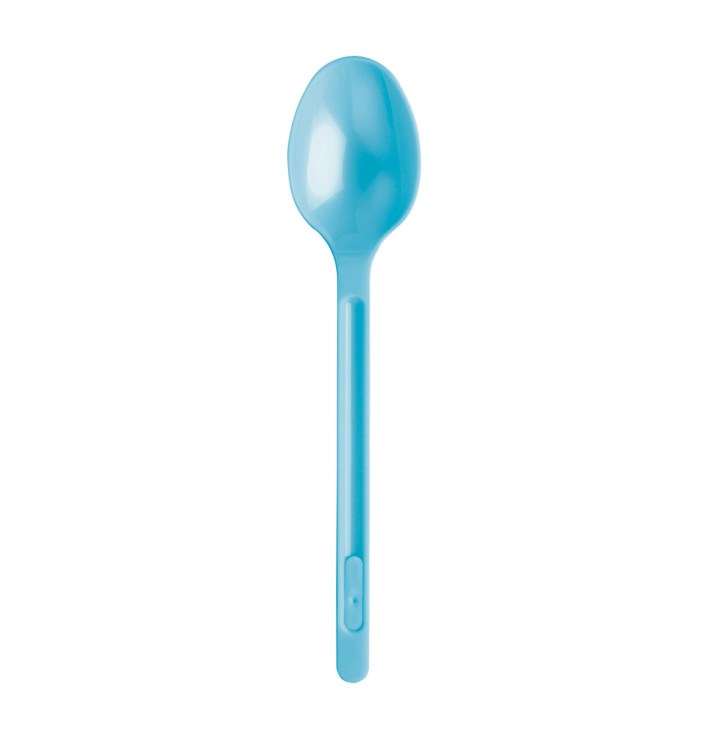 Plastic lepel PS turkoois 17,5cm (20 stuks) Plastic lepel PS turkoois 17,5cm (20 stuks)