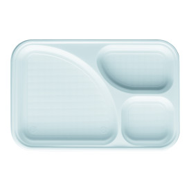 Plastic Compartment dienblad wit 3C 31,5x21cm (400 stuks)