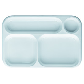 Plastic Compartment dienblad wit 4C 36x24cm (100 stuks) 