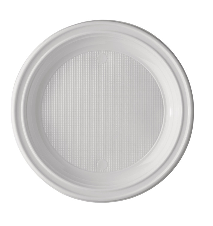 Plastic bord PS Diep wit 22 cm (1600 stuks) Plastic bord PS Diep wit 22 cm (1600 stuks)