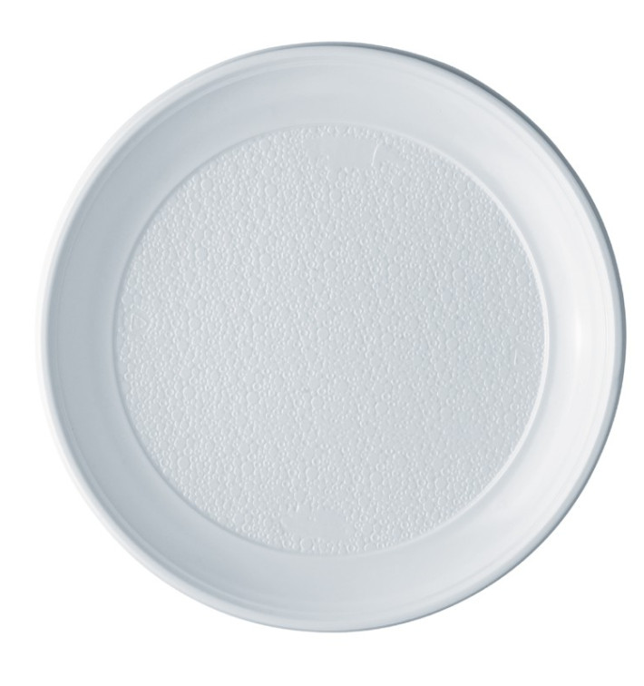 Plastic bord PS Plat wit 25 cm (100 stuks) Plastic bord PS Plat wit 25 cm (100 stuks)