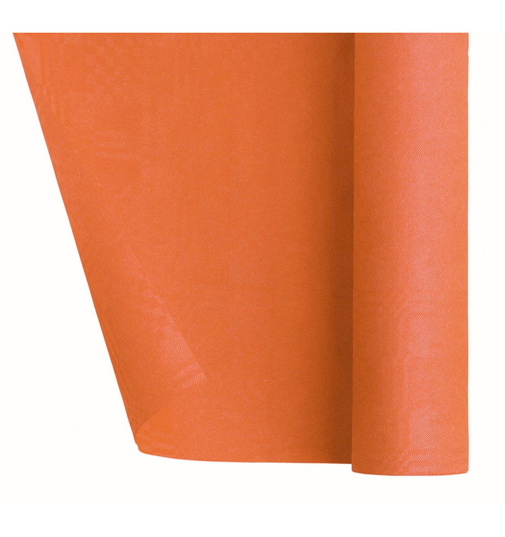 Papieren tafelkleed rol oranje 1,2x7m (1 stuk) Papieren tafelkleed rol oranje 1,2x7m (1 stuk)