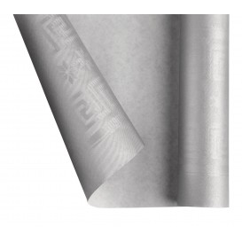 Papieren tafelkleed rol zilver 1,2x7m (1 stuk)