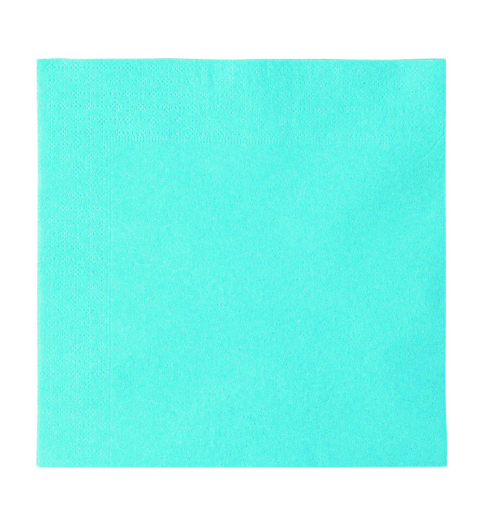 Papieren servet 2 laags lichtblauw 33x33cm (1200 stuks) Papieren servet 2 laags lichtblauw 33x33cm (1200 stuks)