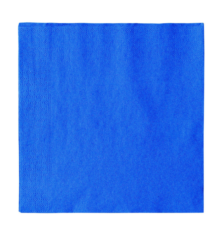 Papieren servet 2 laags donkerblauw 33x33cm (1200 stuks) Papieren servet 2 laags donkerblauw 33x33cm (1200 stuks)