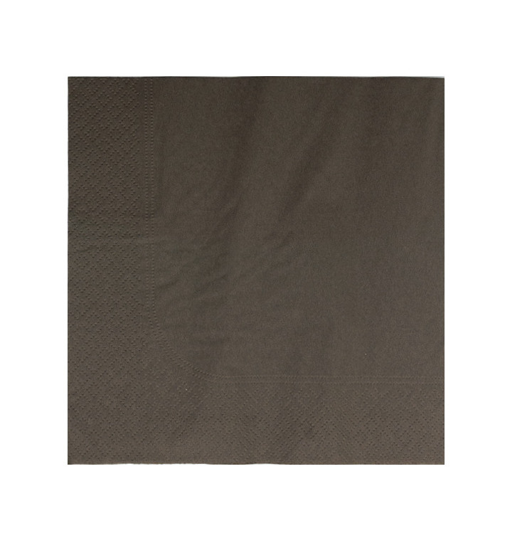 Papieren servet 2 laags chocolade 33x33cm (1200 stuks) Papieren servet 2 laags chocolade 33x33cm (1200 stuks)
