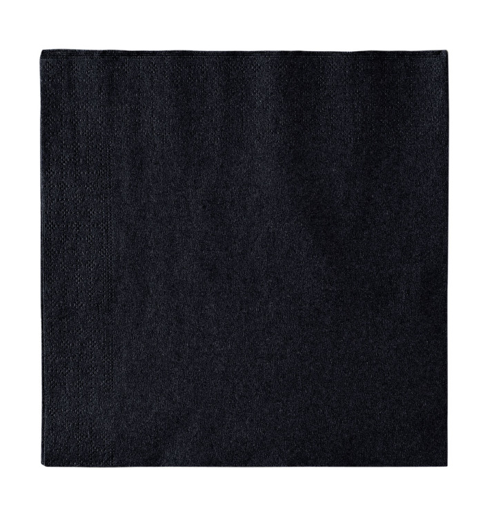 Papieren servet 2 laags zwart 33x33cm (50 stuks) Papieren servet 2 laags zwart 33x33cm (50 stuks)
