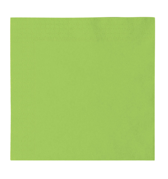Papieren servet 2 laags limoengroen 33x33cm (1200 stuks) Papieren servet 2 laags limoengroen 33x33cm (1200 stuks)