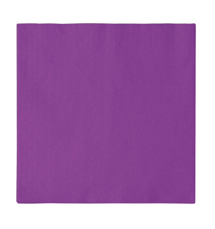 Papieren servet 2 laags paars 33x33cm (1200 stuks) Papieren servet 2 laags paars 33x33cm (1200 stuks)