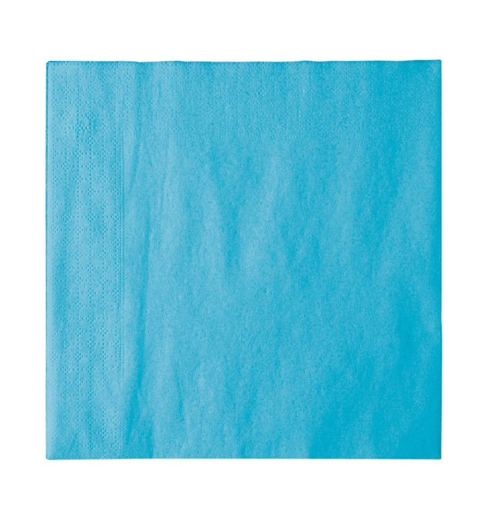 Papieren servet 2 laags turkoois 33x33cm (1200 stuks) Papieren servet 2 laags turkoois 33x33cm (1200 stuks)