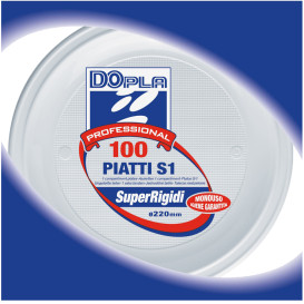 Plastic bord PS 1 Compartment 22 cm (100 stuks) 