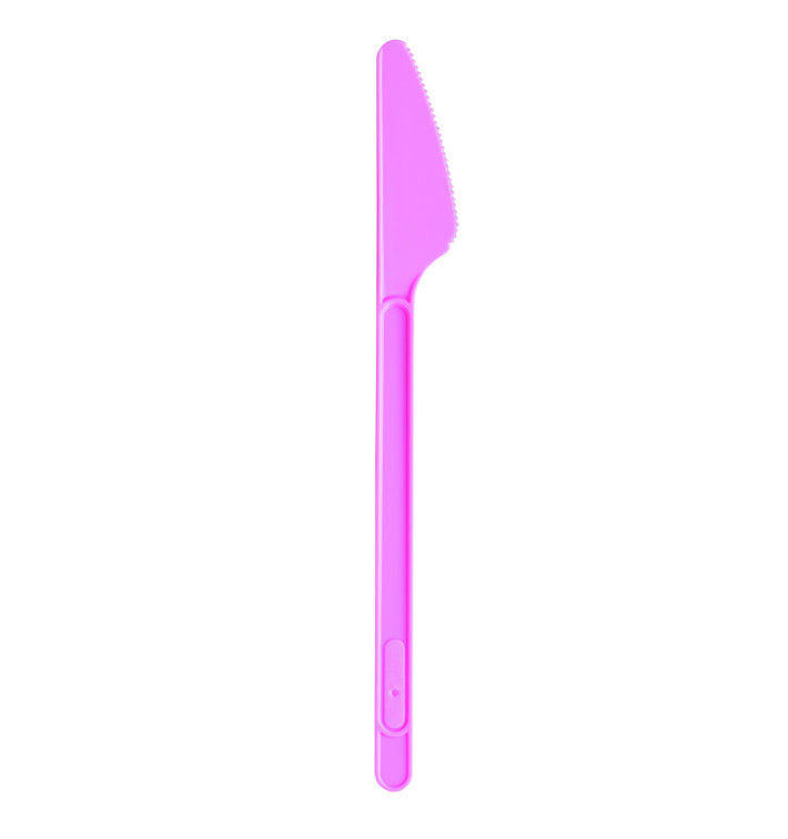 Plastic PS mes roze 17,5cm (600 stuks) Plastic PS mes roze 17,5cm (600 stuks)
