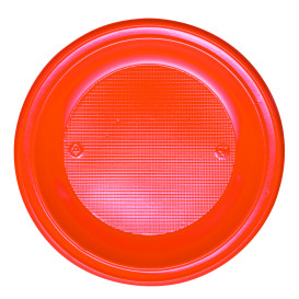 Plastic bord PS Diep oranje Ø22 cm (30 stuks) 