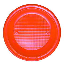 Plastic bord PS Diep oranje Ø22 cm (600 stuks)