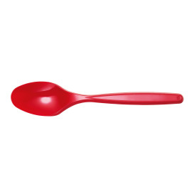 Plastic PS thee lepel rood 12cm (1200 stuks)