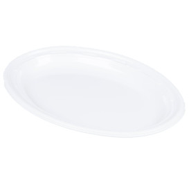 Plastic bord PS "Famous Impact" wit 28 cm (500 stuks)