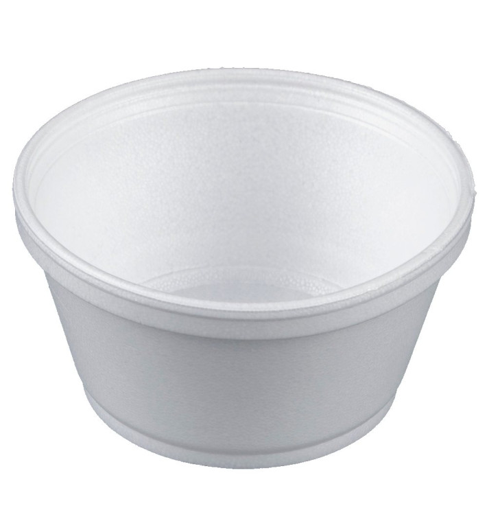 Schuim Container wit 8Oz/240ml Ø11cm (50 stuks) Schuim Container wit 8Oz/240ml Ø11cm (50 stuks)