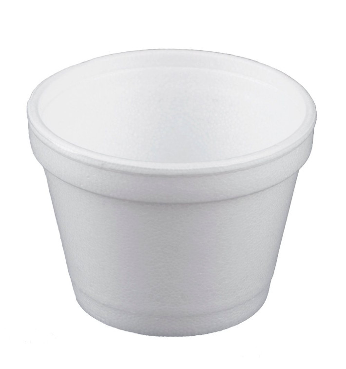Schuim Container wit 4Oz/120ml Ø7,4cm (1000 stuks) Schuim Container wit 4Oz/120ml Ø7,4cm (1000 stuks)