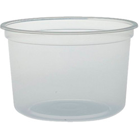 Plastic deli Container PP "Deli" 16Oz/473ml transparant Ø12cm (25 stuks) 