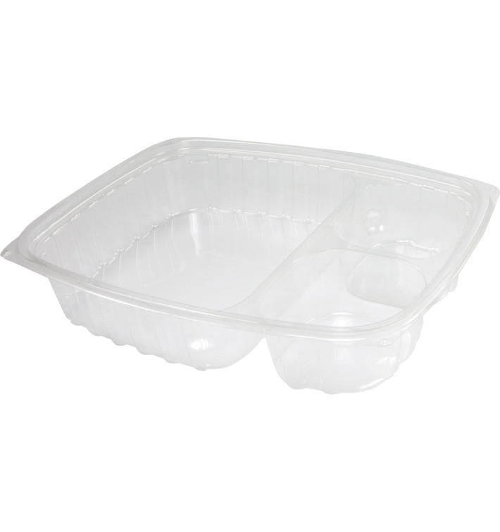 Plastic deli Container OPS "transparantPac" 3 Compartmenten transparant 887ml (63 stuks) Plastic deli Container OPS "transparantPac" 3 Compartmenten transparant 887ml (63 stuks)
