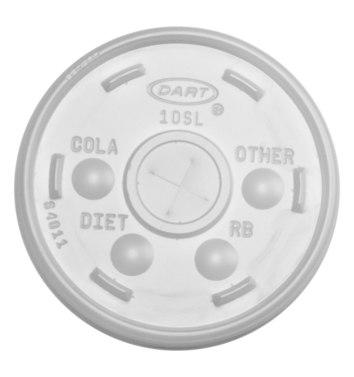 Plastic PS Deksel met rietsleuf transparant Ø8,6cm (100 stuks) Plastic PS Deksel met rietsleuf transparant Ø8,6cm (100 stuks)