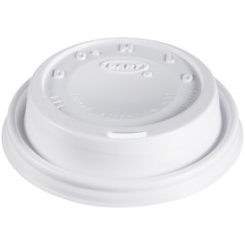 Plastic Deksel PS "Cappuccino" wit Ø8,1cm (1000 stuks)