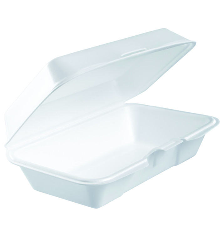 Schuim stokbrood Container wit 2,25x1,40cm (125 stuks) Schuim stokbrood Container wit 2,25x1,40cm (125 stuks)