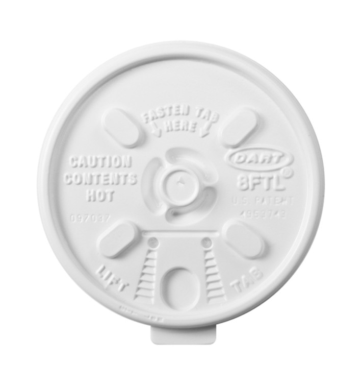 Plastic Deksel PS Hersluitbaar wit Ø8,1cm (100 stuks) Plastic Deksel PS Hersluitbaar wit Ø8,1cm (100 stuks)