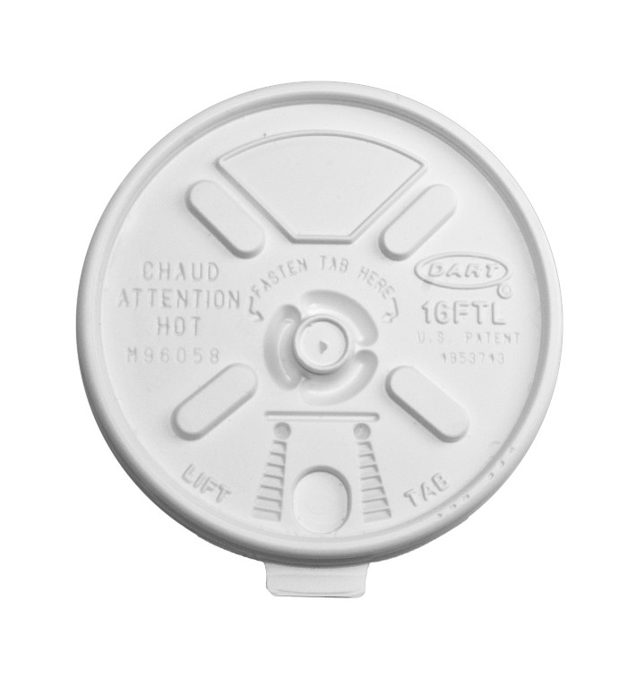Plastic Deksel PS Hersluitbaar wit Ø9,4cm (1000 stuks) Plastic Deksel PS Hersluitbaar wit Ø9,4cm (1000 stuks)