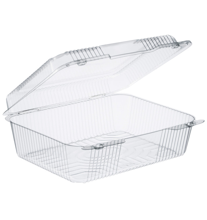 Plastic scharnierende Deli-Container OPS "StaenLock" transparant 2760ml (200 stuks) Plastic scharnierende Deli-Container OPS "StaenLock" transparant 2760ml (200 stuks)