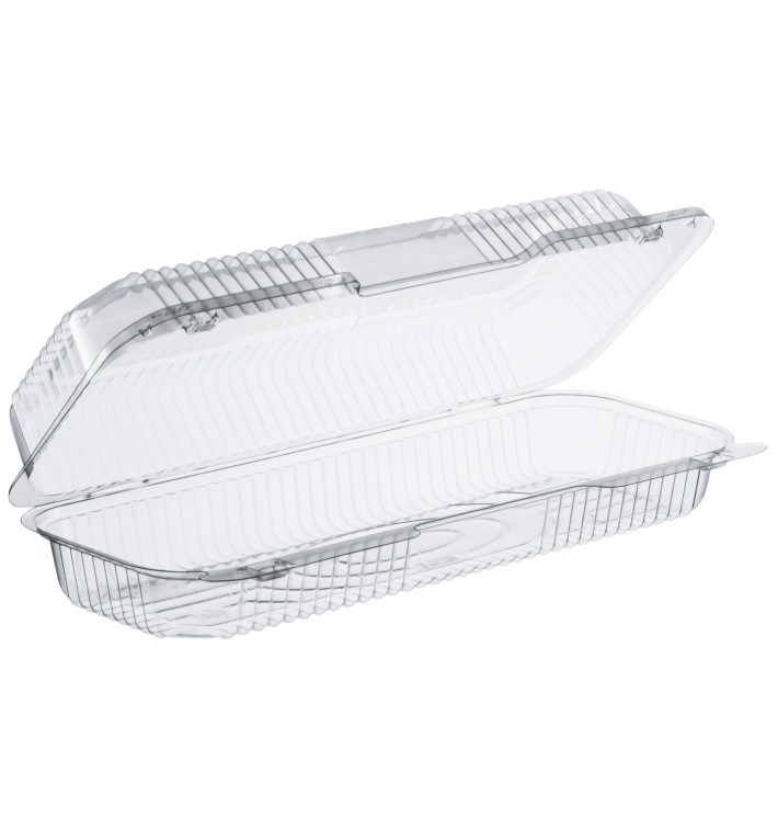 Plastic scharnierende Deli-Container OPS "StaenLock" transparant 770ml (250 stuks) Plastic scharnierende Deli-Container OPS "StaenLock" transparant 770ml (250 stuks)