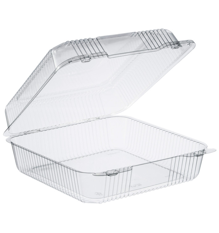 Plastic scharnierende Deli-Container OPS "StaenLock" transparant 2240ml (125 stuks) Plastic scharnierende Deli-Container OPS "StaenLock" transparant 2240ml (125 stuks)