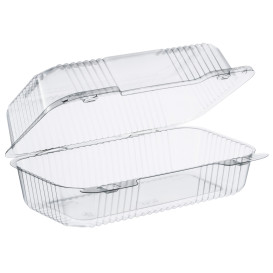 Plastic scharnierende Deli-Container OPS "StaenLock" transparant 878ml (125 stuks) 