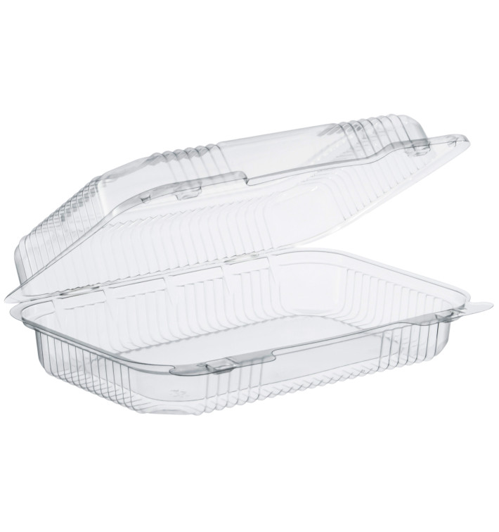 Plastic scharnierende Deli-Container OPS "StaenLock" transparant 1080ml (250 stuks) Plastic scharnierende Deli-Container OPS "StaenLock" transparant 1080ml (250 stuks)
