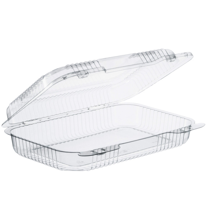 Plastic scharnierende Deli-Container OPS "StaenLock" transparant 991ml (250 stuks) Plastic scharnierende Deli-Container OPS "StaenLock" transparant 991ml (250 stuks)