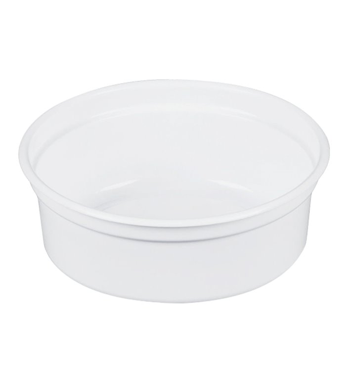 Plastic deli Container PP "Deli" 8Oz/266ml wit Ø12cm (25 stuks) 